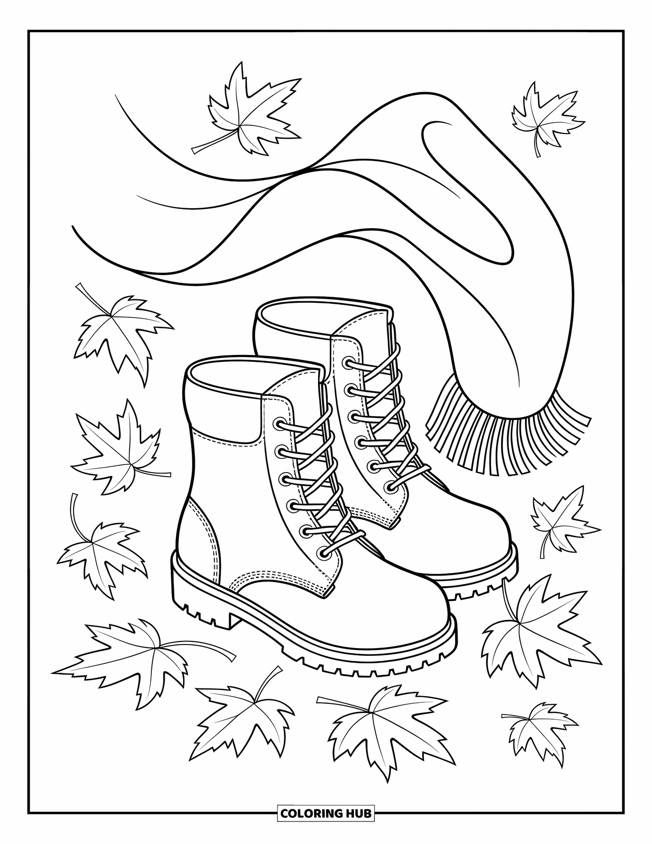 Coloriage d'automne pour enfants : Un groupe de champignons avec des motifs amusants et de curieux animaux des bois à proximité
