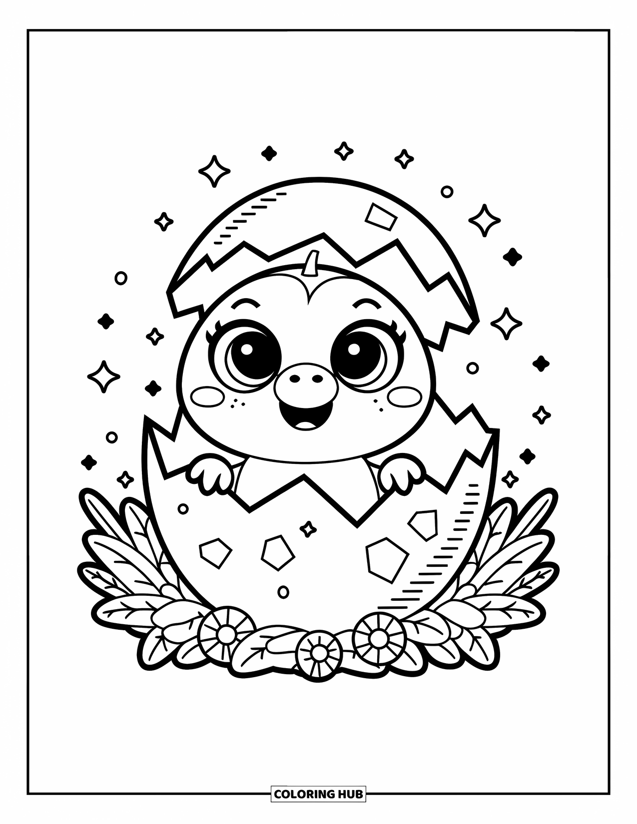 Dinosaur Coloring Page for Adults: A bubbly Stegosaurus climbs a stack of ice cream scoops with sprinkles