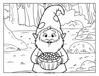 145+ Gnome Coloring Pages for Kids & Adults (Free)