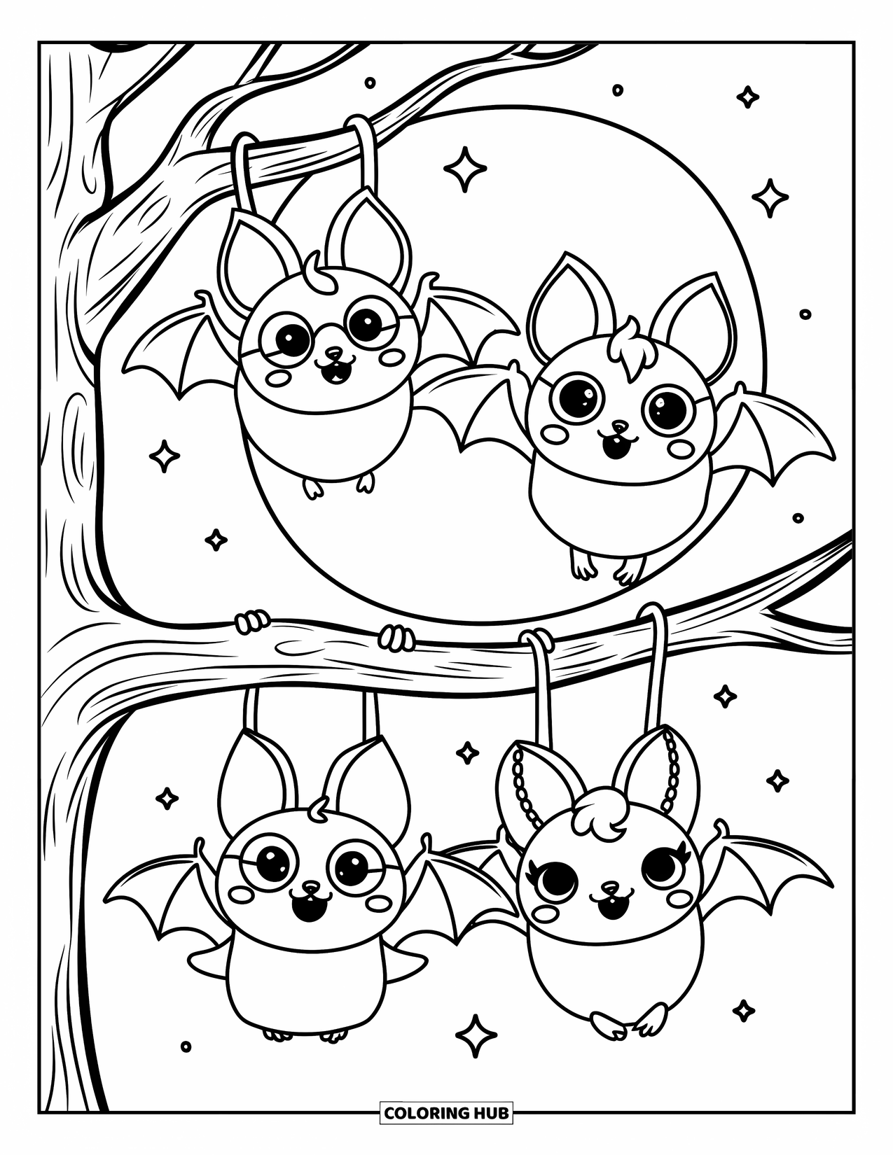 Kolorowanka na Halloween dla dorosłych: Bulgoczący kocioł i starannie opisane butelki z eliksirami wypełniają przytulne miejsce pracy małej czarownicy