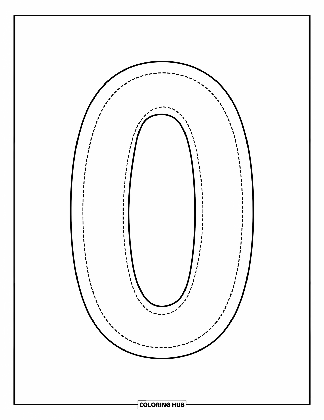 Letter O Coloring Page for Kids: Dotted letter O for easy tracing and preschool fun