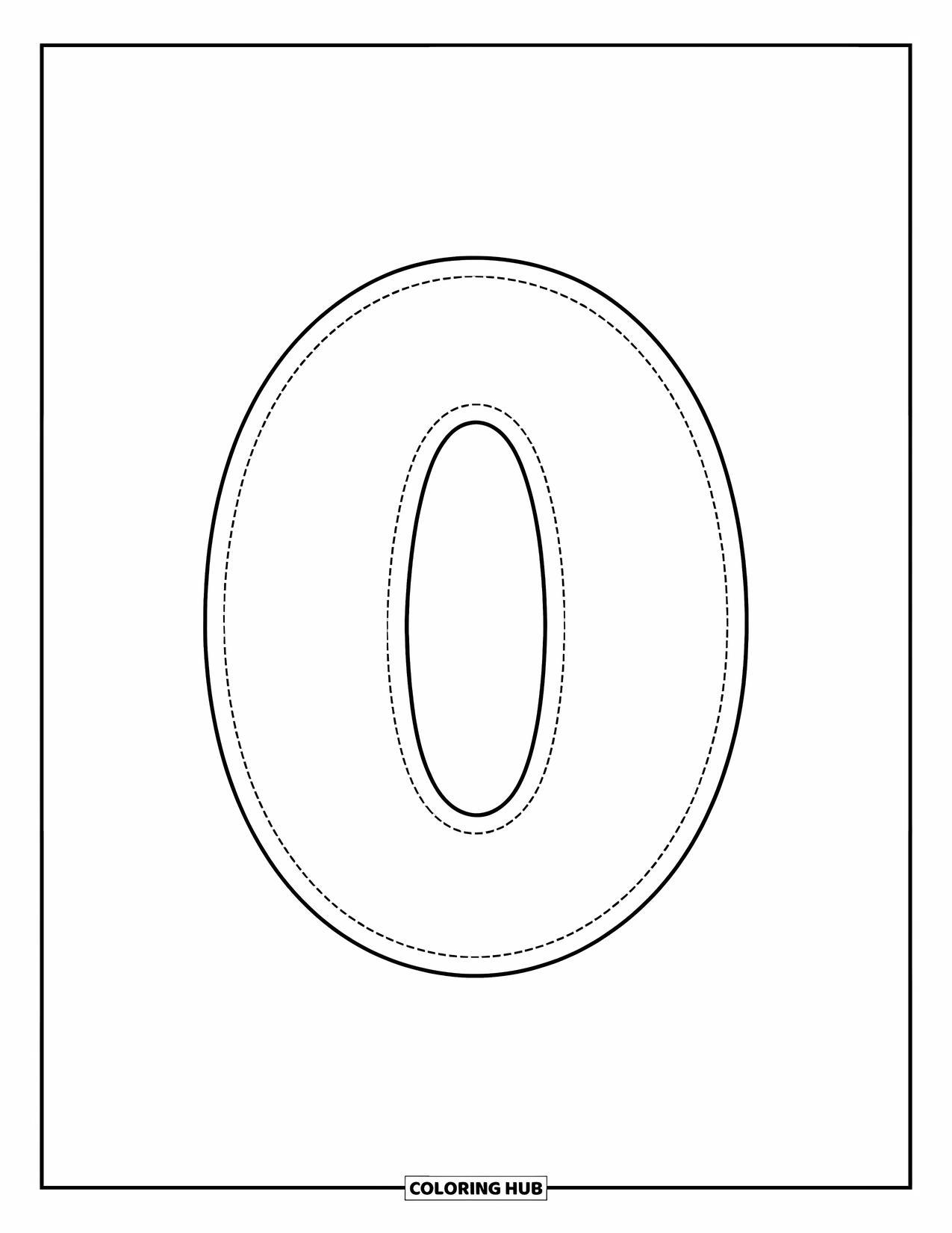 Letter O Coloring Page for Kids: Lowercase o in dotted lines, perfect for little ones learning to write