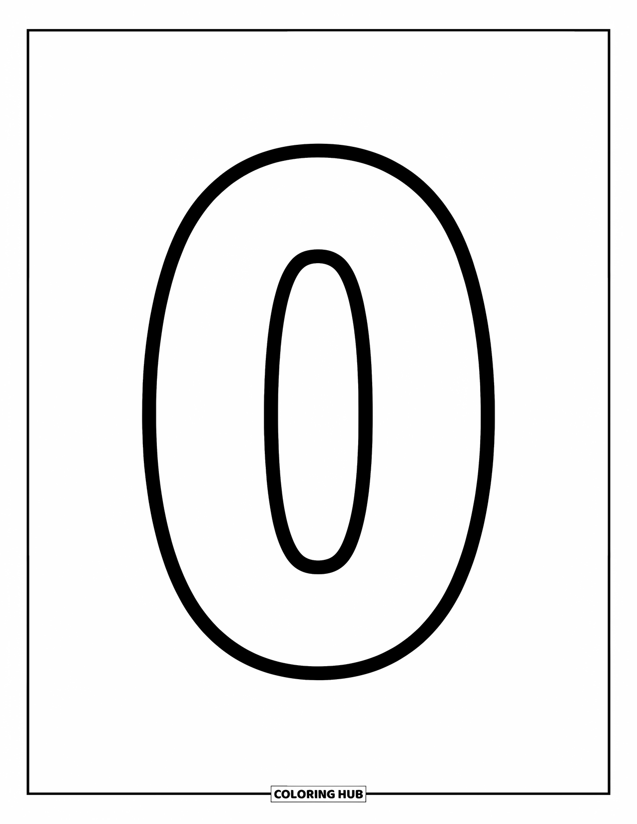 Letter O Coloring Page for Kids: Thick-outlined lowercase o, centered and simple to color