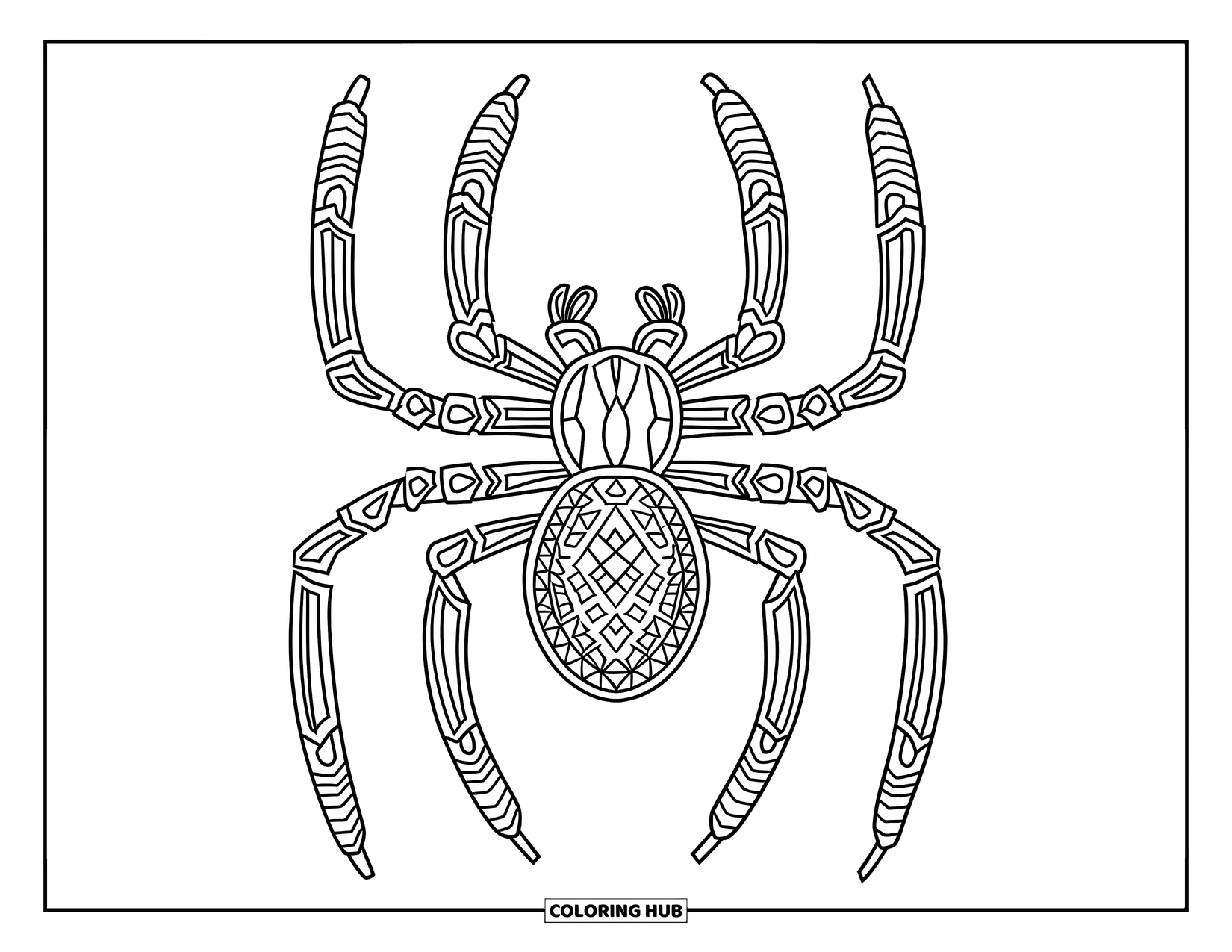Peru Coloring Page for Adults: The Nazca Lines show a monkey, spider, and hummingbird in the desert